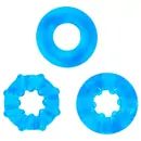 Erekční kroužky nevibrační - BASIC X  Erekční kroužky nevibrační 3 ks modré