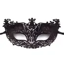 Něžné SM - Karnevalová maska plastová krajka s glitry černá