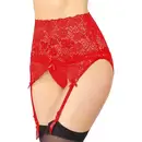 Erotické podvazky - Wanita Gloria podvazkový pás a tanga kalhotky červené - wanP5159-2-S - S
