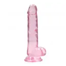 Dilda s přísavkou - Realrock gelové dildo s přísavkou 19 cm růžové