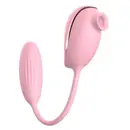 Tlakové stimulátory na klitoris - BASIC X Leiothrix vibrační vajíčko a stimulátor na klitoris růžový