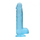 Dilda s přísavkou - Realrock gelové dildo s přísavkou 16 cm modré