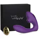 Tlakové stimulátory na klitoris - Tracy´s Dog Pro 2 vibrátor na bod G a klitoris s dálkovým ovládáním - fialový