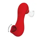 Tlakové stimulátory na klitoris - Romant Laurence oboustranný Suction stimulátor klitorisu červený