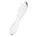 Oboustranná dilda, dvojitá - Satisfyer Dazzling Crystal 1 oboustranné skleněné dildo - transparentní