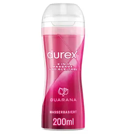 Lubrikační gely na vodní bázi - Durex Play 2v1 Guarana masážní gel - 200 ml