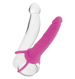 Připínací penis - Dual Anální Dildo - stimulace vaginální i anální najednou Pink
