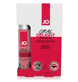 Stimulace klitorisu a vaginy - JO Oral Delight Stimulační gel - jahoda 30 ml