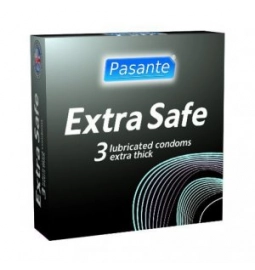 Extra bezpečné a zesílené kondomy - Pasante zesílené kondomy Extra 3 ks