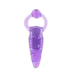 Vibrační anální kolíky - BOOM Finger Patron anální  kolíček vibrační fialový