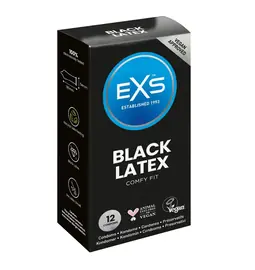 Barevné kondomy - EXS Black latex Kondomy 12 ks