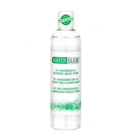 Lubrikační gely na vodní bázi - Waterglide Masážní a lubrikační gel 2 v 1 Aloe Vera 300 ml