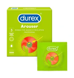 Vroubkované kondomy, kondomy s vroubky - DUREX kondomy Arouser 3 ks