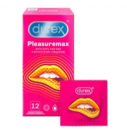 Vroubkované kondomy, kondomy s vroubky - DUREX kondomy Pleasuremax 12 ks