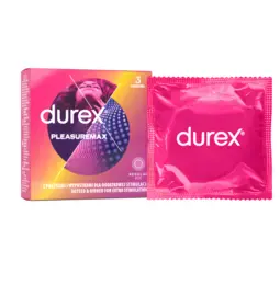 Vroubkované kondomy, kondomy s vroubky - DUREX kondomy Pleasuremax 3 ks