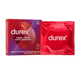 Kondomy s extra lubrikací - DUREX kondomy Feel Thin Fetherlite Elite Extra Lubricated 3ks