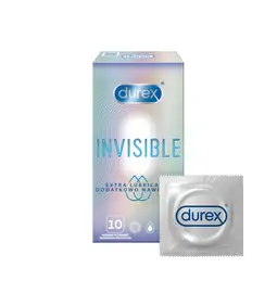 Kondomy s extra lubrikací - Durex Invisible Extra Lubricated kondomy 10ks