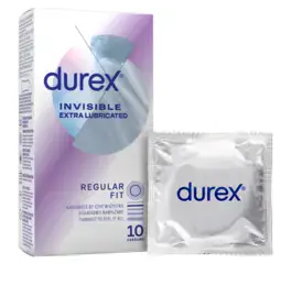 Kondomy s extra lubrikací - Durex Invisible Extra Lubricated kondomy 10ks