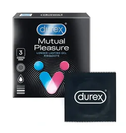 Vroubkované kondomy, kondomy s vroubky - DUREX Mutual Pleasure kondomy 3 ks