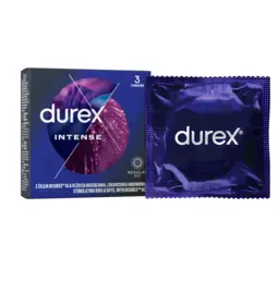 Vroubkované kondomy, kondomy s vroubky - Durex Intense kondomy 3 ks