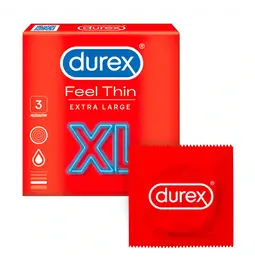 Ultra jemné a tenké kondomy - Durex Feel Thin XL kondomy 3 ks