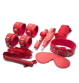 Tipy na dárky k Valentýnu do 1 000 Kč - BASIC X Osmidílná BDSM sada červená