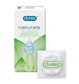 Speciální kondomy - Durex Naturals kondomy 10 ks