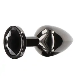 Anální šperky - Taboom Anální kolík s kamínkem M - černý