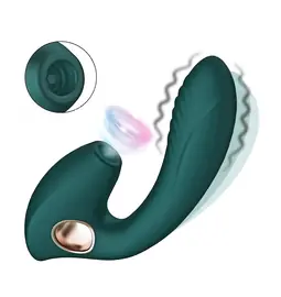 Tlakové stimulátory na klitoris - BASIC X Alyssa stimulátor klitorisu a vibrátor 2v1 zelený