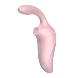 Vibrátory na klitoris - BASIC X Athena podtlakový stimulátor s vibracemi a poklepem růžový