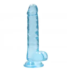 Dilda s přísavkou - Realrock gelové dildo s přísavkou 19 cm modrá
