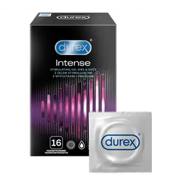Vroubkované kondomy, kondomy s vroubky - Durex Intense kondomy 16 ks