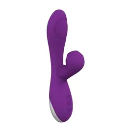 Vibrátory na G-bod - Romant Flap vibrátor rabbit s poklepem a tlakovým stimulátorem na klitoris fialový