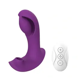 Tlakové stimulátory na klitoris - Romant Theo vibrátor do kalhotek s podtlakovým stimulátorem klitorisu fialový