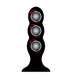 Nevibrační anální kolíky - BASIC X Quinn ThreeBall anální kolík s rotačními kuličkami černý