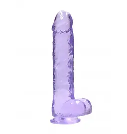 Dilda a vibrátory XXL - Realrock gelové dildo s přísavkou 28 cm fialové
