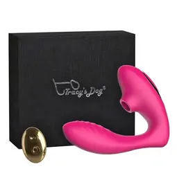 Tlakové stimulátory na klitoris - Tracy´s Dog Pro 2 vibrátor na bod G a klitoris s dálkovým ovládáním - růžový