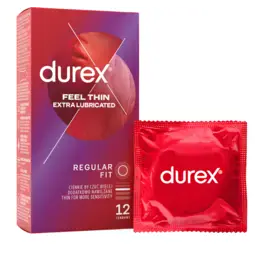 Kondomy s extra lubrikací - Durex kondomy Feel Thin Fetherlite Elite Extra Lubricated 12 ks