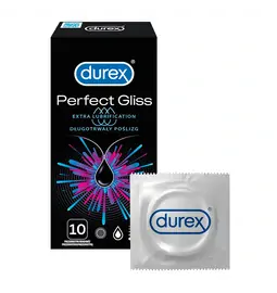 Kondomy s extra lubrikací - Durex kondomy Perfect Gliss 10 ks