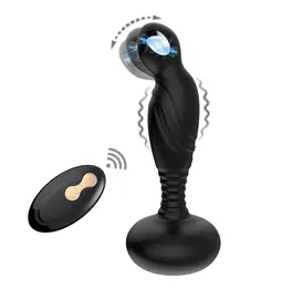 Masáž prostaty - BASIC X Ralph stimulátor prostaty s pohyblivou špičkou a elektrostimulací černý
