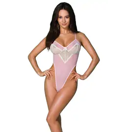 Erotické body a korzety - Avanua Body Pamela - růžové - 5901721608702 - L/XL