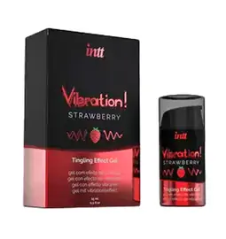 Stimulace klitorisu a vaginy - intt Vibration! Tingling effect gel - Strawberry 15 ml
