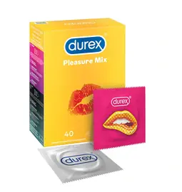 Vroubkované kondomy, kondomy s vroubky - DUREX Pleasure MIX kondomy 40 ks