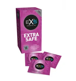 Extra bezpečné a zesílené kondomy - EXS Extra Safe Kondomy 12 ks