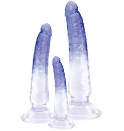 Anální dilda - Crystal Clear Anální dilda - tréninková sada - modrá