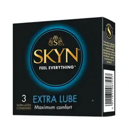 Kondomy bez latexu - SKYN kondomy Extra Lubricated 3 ks
