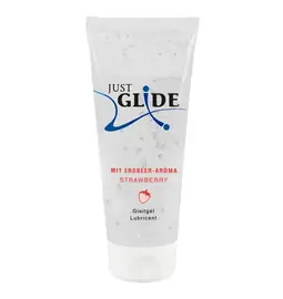 Lubrikační gely s příchutí nebo vůní - Just Glide Lubrikační gel - jahoda 200 ml