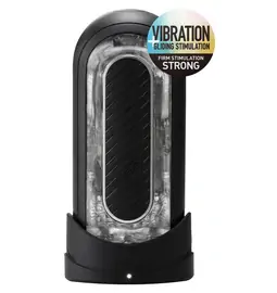Vibrační masturbátory - TENGA Zero Flip Gravity Strong masturbátor - černý