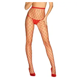 Erotické punčochy - Obsessive Punčocháče S812 červené S-L