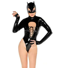 Erotické body a korzety - Black Level Vinyl body Catwoman - černé - 28407661041 - L